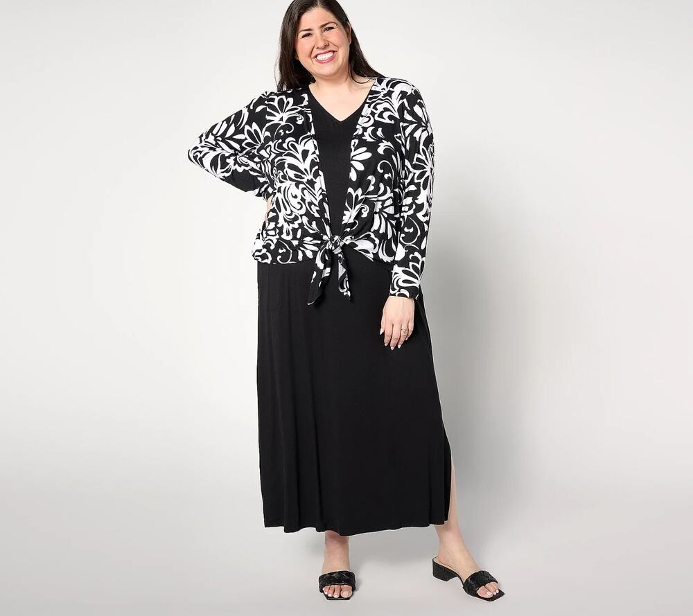 Belle by Kim Gravel Better Together Dress Shrug Set Petite Medium